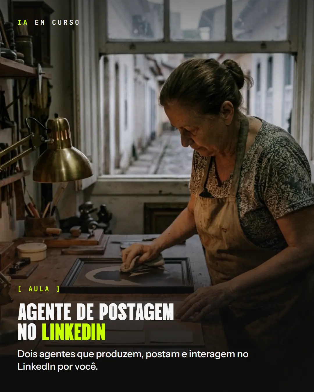 Aula Agente de Postagem no LinkedIn: dois agentes que produzem, postam e interagem no LinkedIn por você