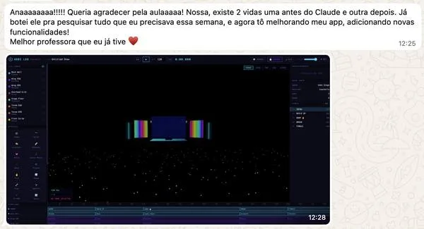 Lorena criou app com IA