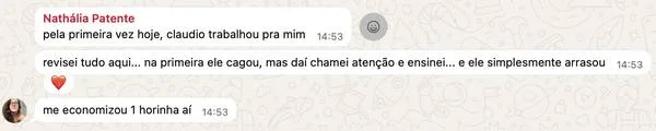 Nathalia usando agentes de IA
